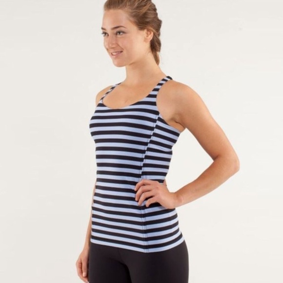 Lululemon Free To Be Striped Tank Top 10 - Picture 1 of 8